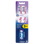 ORAL-B Pro-3DWhite zobu birste Whitening Clean, vidēja stingruma, 2 gab.