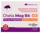 OLIMP LABS Chela Mag B6 +D3, 30 kapsulas ar magnija helātu un vitamīniem