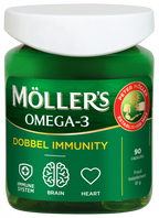 MÖLLER'S Dobbel Immunity Zivju Eļļas Kapsulas — 90 Gab. Imūnsistēmai
