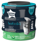 TOMMEE TIPPEE Sangenic Twist 3 kastītes netīriem autiņbiksītēm