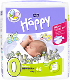 HAPPY Before Newborn 0. izmērs autiņbiksītes, 46 gab.