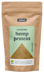 ICONFIT Pulveris no organiskas kaņepju sēklas, 50 % proteīns, 200 g