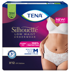 TENA Silhouette Plus White M, 12 vienreizlietojamās biksītes