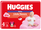 HUGGIES autiņbiksītes S4 Jumbo Pack pull-up modelis meitenēm, 9-14 kg svara kategorija, iepakojumā 36 gab.