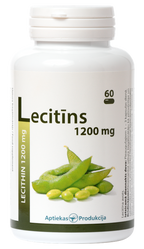 Lecitīna avots APTIEKAS PRODUKCIJA — 1200 mg kapsulas, 60 gab.