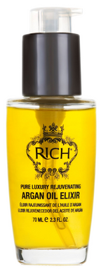 RICH Pure Luxury Argan Oil eliksīrs matiem, 70 ml — atjaunojoša formula