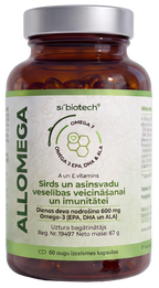 SI BIOTECH Allomega mīkstās kapsulas, 60 gab.