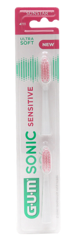 GUM Sonic Sensitive Ultra Soft elektriskās zobu birstes uzgaļi, 2 gab.