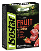 ISOSTAR Energy Fruit Boost Strawberry marmelāde želejas konfektes – 10 gab., 10g