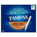 TAMPAX bez plastmasas Super Plus, 18 tamponi