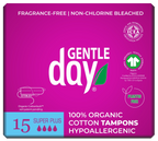 GENTLE DAY Organic Cotton Super Plus tamponi (15 gab.)