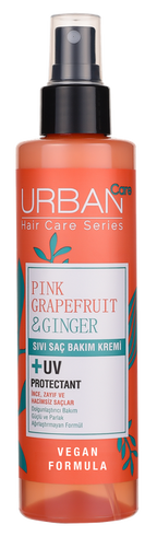 URBAN CARE Ingvera un rozā greipfrūta neizskalojamais matu kondicionieris biezināšanai, 200 ml