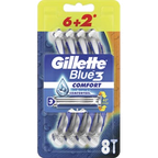 GILLETTE Blue 3 — vienreizlietojamie vīriešu skuvekļi, 8 gab.