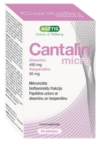 Mikronizēts Diosmīns 450 mg un Hesperidīns 50 mg - CANTALIN Micro tabletes (64 gb.)