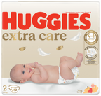 HUGGIES Extra Care 2 Mega Pack 3-6kg, 82 autiņbiksītes jaunpiedzimušiem