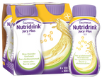 NUTRICIA Nutridrink Jucy Plus Bumbieru un Plūškokas Ziedu Garšas Dzēriens 200 ml, 4 glāzes