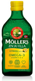 Zivju eļļa ar Citrona Aromātu, 250 ml — MOLLERS
