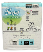 SLEEPY BIO Natural Mini autiņbiksītes 3-6 kg, 68 gabali