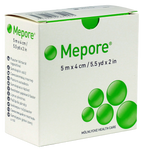 MEPORE 4cm x 5m pašlīmējošs brūču pārsējs, viens gabs.