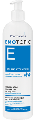 PHARMACERIS E Emotopic 400 ml dušas želeja