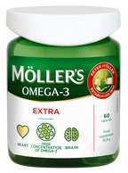 MÖLLER'S Zivju Eļļa ar Omega-3 Extra Augstā Koncentrācijā - 60 kapsulas