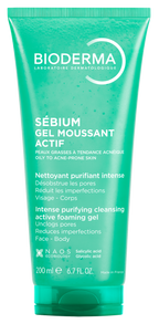 BIODERMA Sebium Active putojošā attīrošā želeja, 200 ml