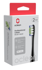OCLEAN Professional Clean P1C5 melnie elektriskās zobu birstes uzgaļi 2 gab. komplektā