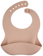 CANPOL BABIES bērnības lacīte no silīciuma ar kabatiņu Beige, 1 vienums