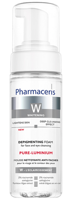 PHARMACERIS W Pure-Luminium Depigmentējošas attīrošas putas sejā un acu apvidū, 150 ml
