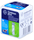 CONTOUR Plus, 50 testa strēmeles glikozei