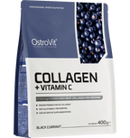 OSTROVIT Collagen+VitaminC Melnas ābeles smaķis, pulveris 400 g