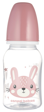 CANPOL BABIES pudelīte Cute Animals rozā krāsā, 120 ml