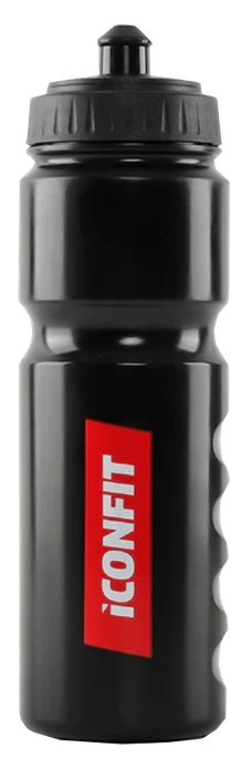 ICONFIT Melna velosipēda pudele, 750 ml ūdens saturoša