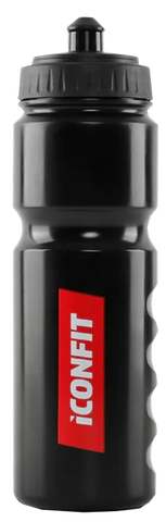ICONFIT Melna velosipēda pudele, 750 ml ūdens saturoša