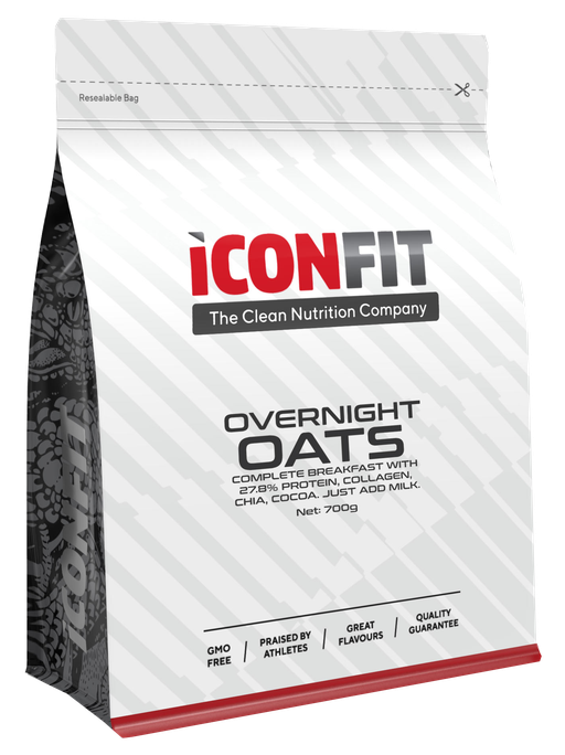 ICONFIT Overnight Oats Kokosriekstu-Aveņu biezputra, 1000 g