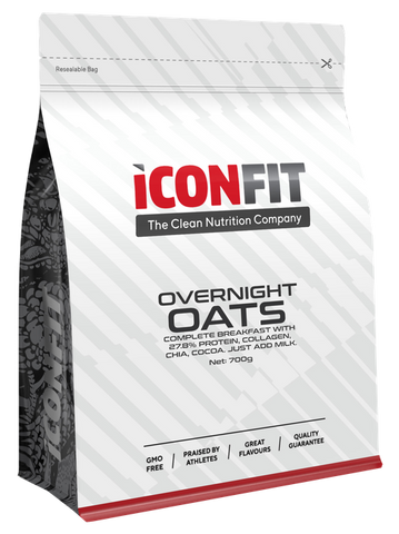 ICONFIT Overnight Oats Kokosriekstu-Aveņu biezputra, 1000 g