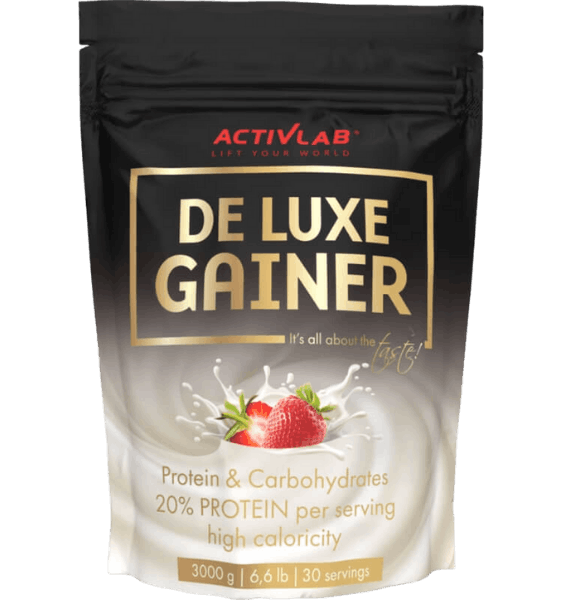 ACTIVLAB Deluxe Gainer Zemeņu garšas pulveris, 300 g