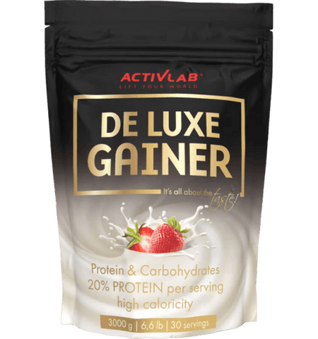 ACTIVLAB Deluxe Gainer Zemeņu garšas pulveris, 300 g