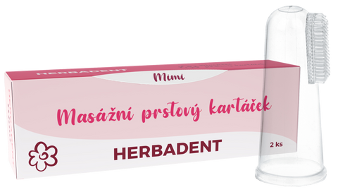 HERBADENT Mini silikona bērnišķā zobu birste, komplektā 2 gabi