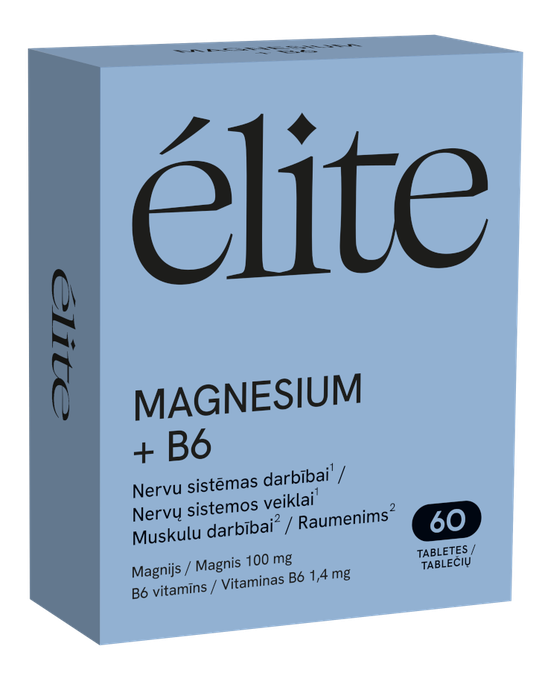 ELITE B6 ar magniju - 60 tabletes