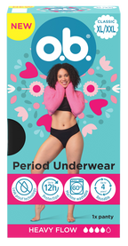 Menstruālās biksītes o.b. XL/XXL, 1 vienība