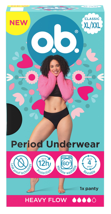 Menstruālās biksītes o.b. XL/XXL, 1 vienība