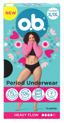 Menstruālās biksītes o.b. XL/XXL, 1 vienība