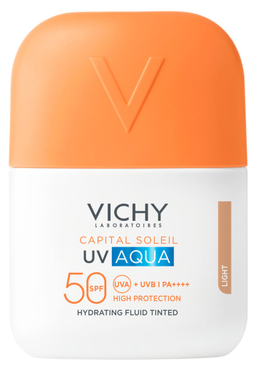 Tonējošais VICHY UV Aqua saules aizsarglīdzeklis SPF50, 50 ml