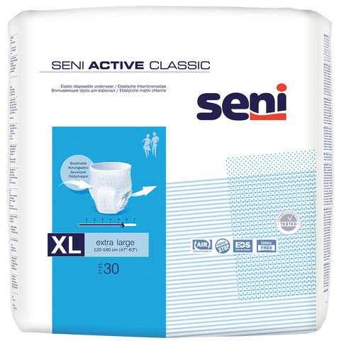 SENI Active Classic XLarge urīna noplūdes biksītes 30 gab.