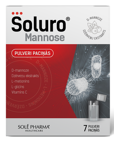 Soluro Mannose 7 paciņas imūnai un urīnceļu veselībai