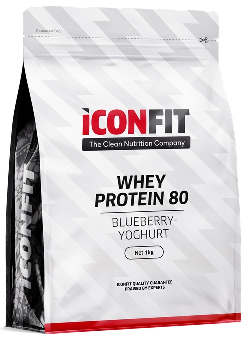 ICONFIT Melleņu jogurta aromāts Whey Protein 80, 1000 g pulveris