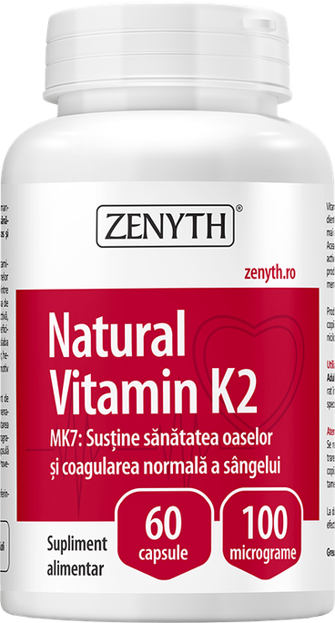 ZENYTH K2 vitamīns kapsulās, dabīgais formulējums (60 gab.)