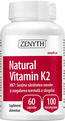 ZENYTH K2 vitamīns kapsulās, dabīgais formulējums (60 gab.)
