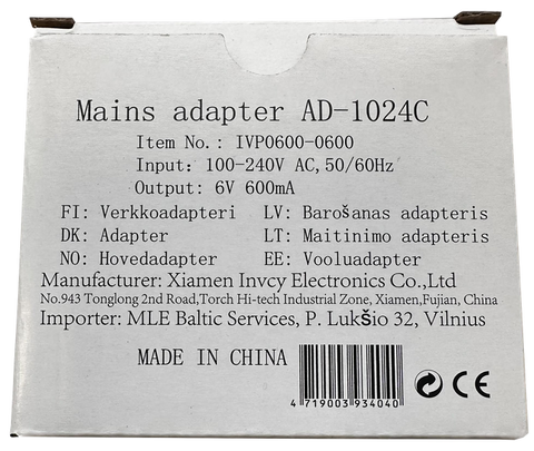 MICROLIFE AD-1024C tīkla adapteris, 1 vienība